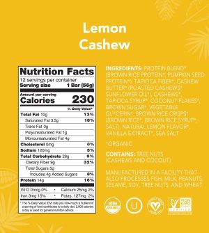 Lemon Cashew – Protein Bars